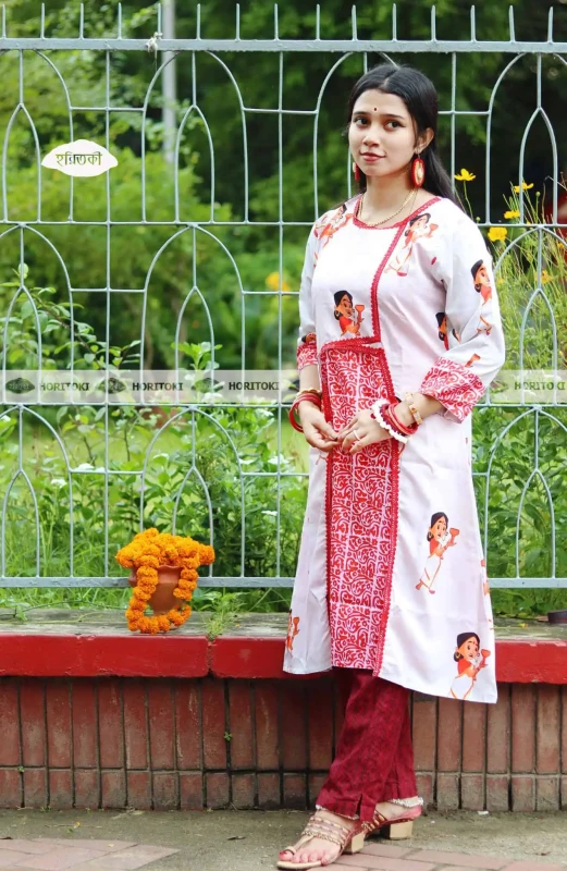 Incense-arati Print Kurti Unstitch