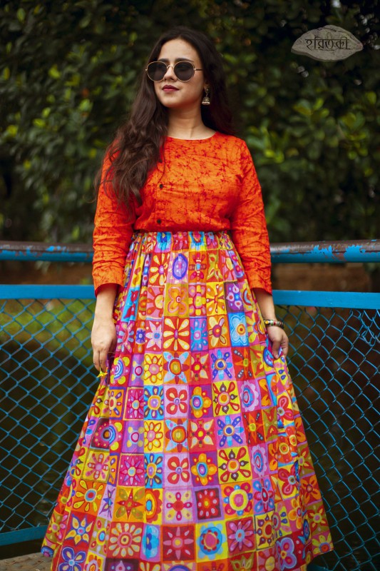 Floral Traditional Women Skirt