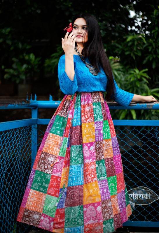 Multicolor skirt best sale