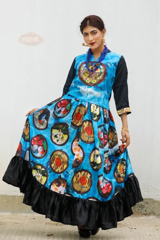 Frida Kahlo Painting Theme Skirt
