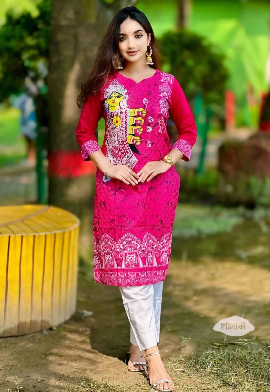 Incense-arati Print Kurti Unstitch