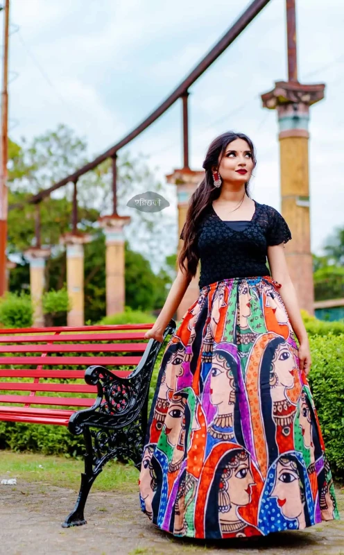 Sakhi Print Skirt